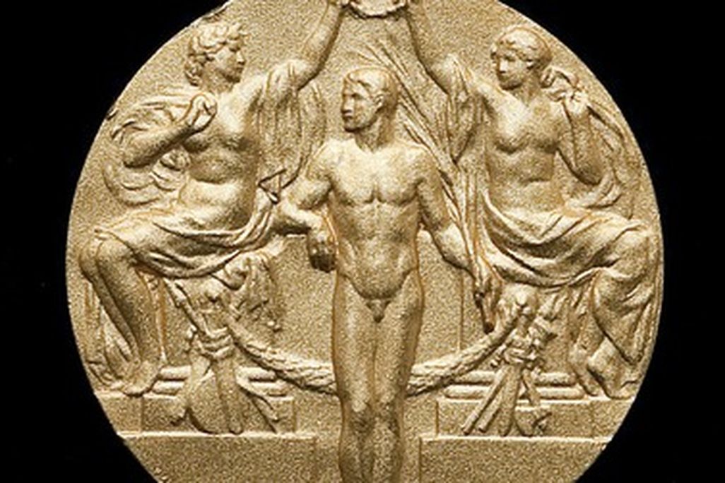 A replica of Jim Thorpe's Olympic medal from 1912 is on display at the American Indian Museum.