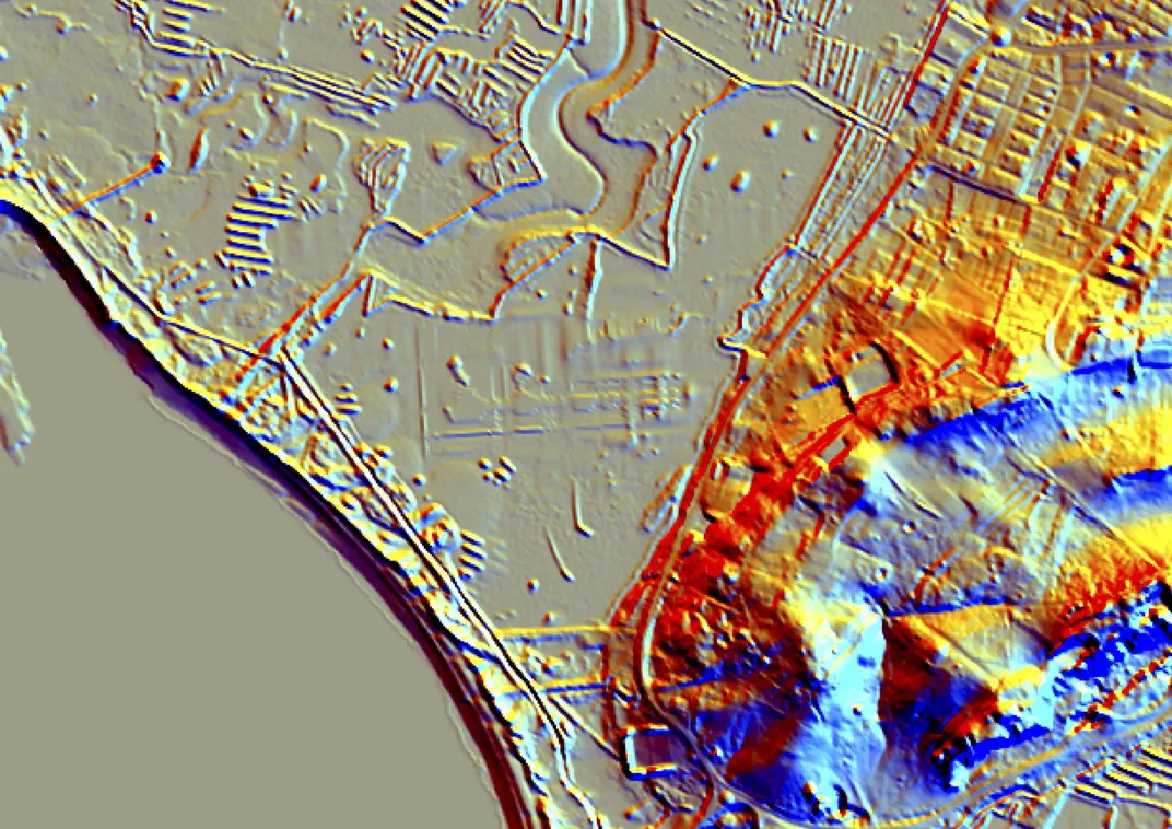 LiDAR view of the site