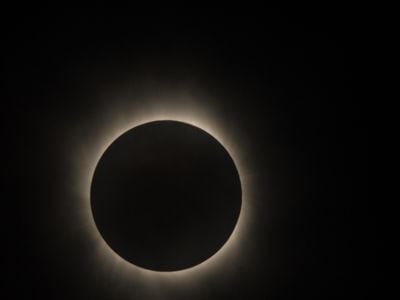 The Japanese Hinode satellite observed the Moon blocking the face of the sun during a solar eclipse in 2009.