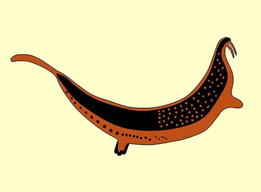 An illustration of the Horned Serpent.