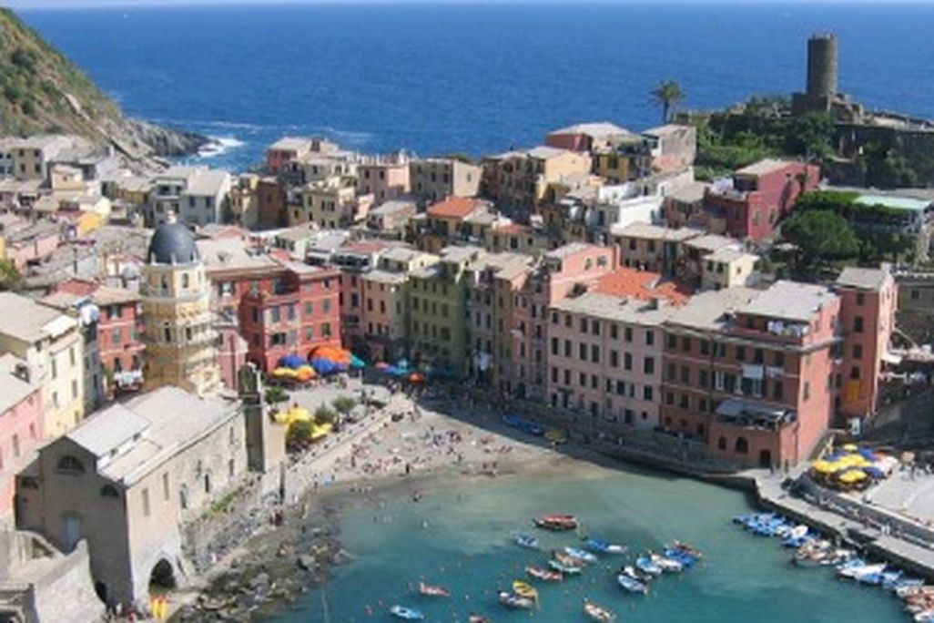 A pre-flood view of Vernazza