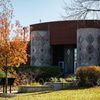 Fall colors on the trees around the museum
