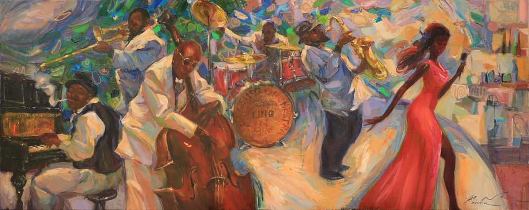 Jazz club painting