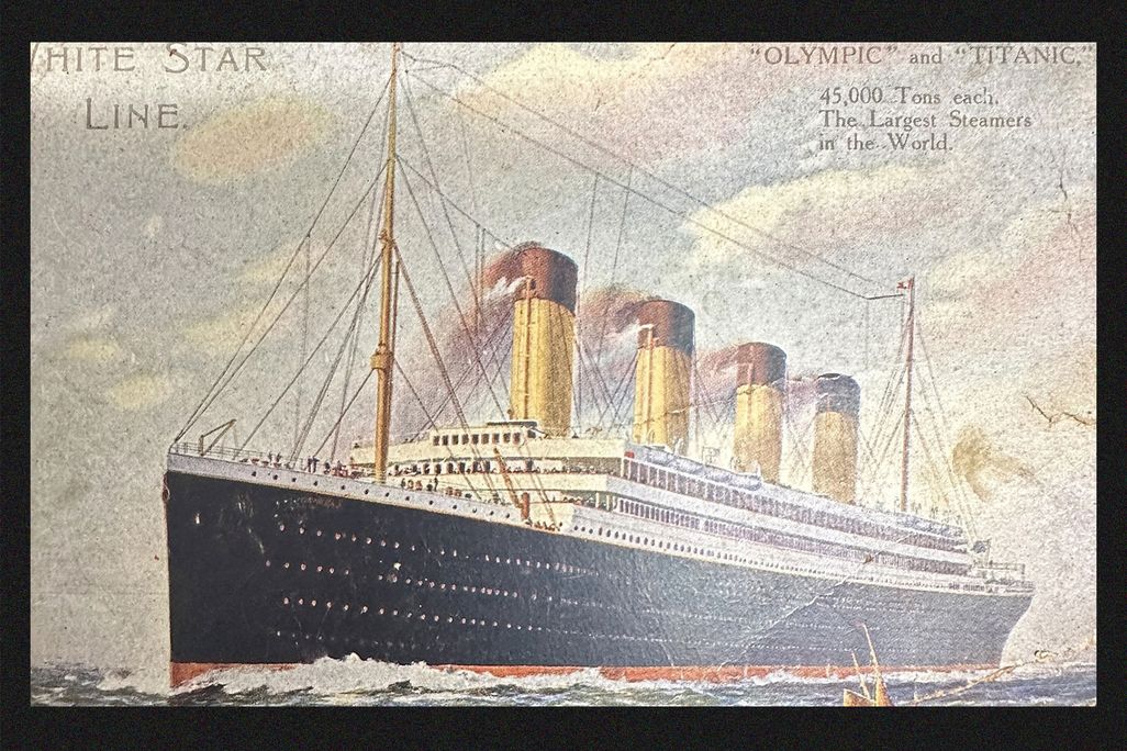 front of postcard