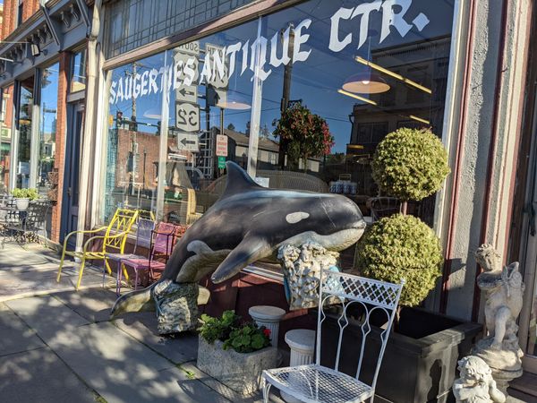 Orca Parked Outside of Antique Store thumbnail