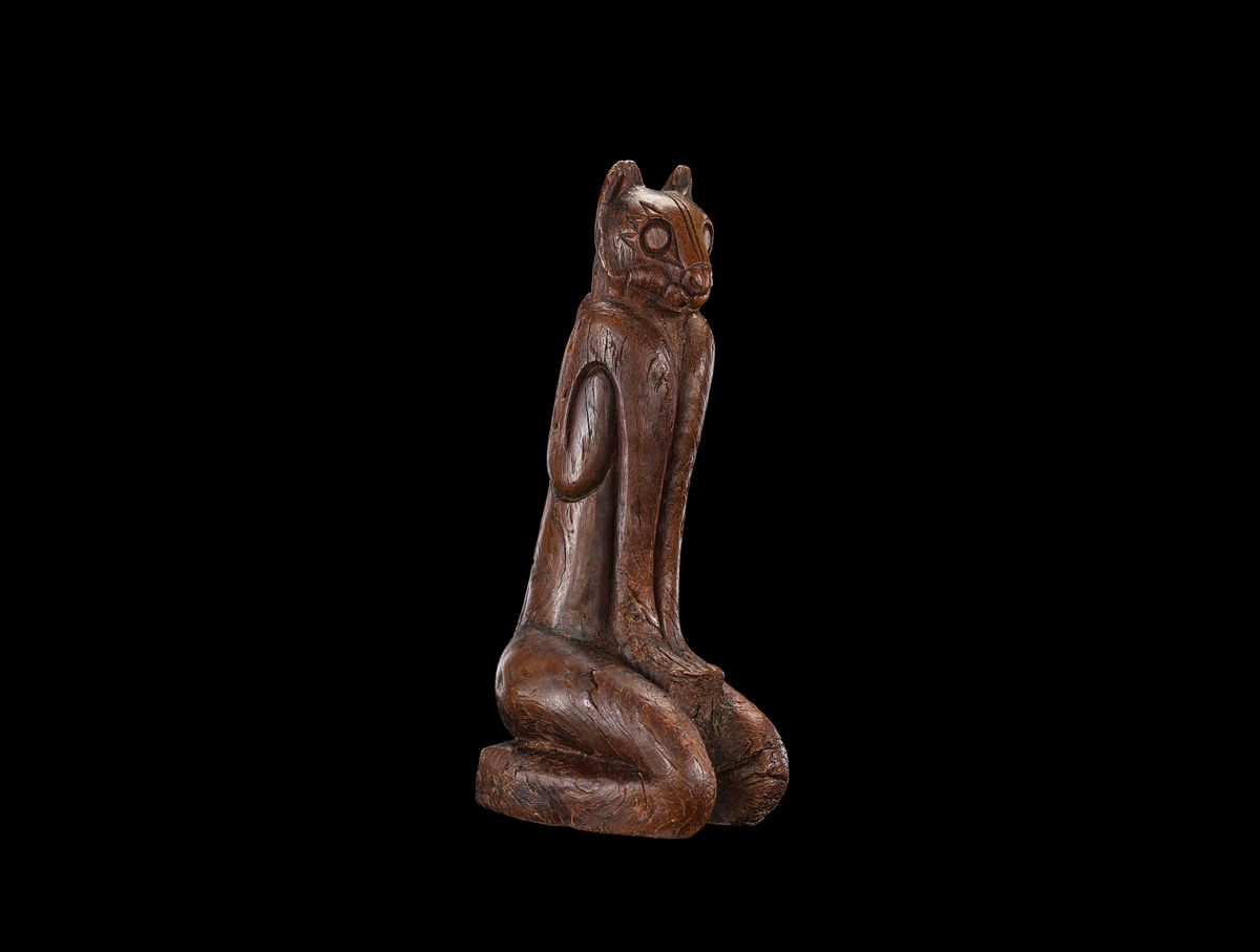 ウッドカービング　イタリア製手彫り木製少年男性ミュージシャン像 ペア 彫刻 This Hand-Carved Panther Statuette Embodies a Lost Civilization's