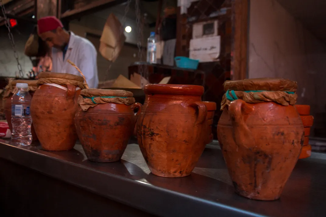 Tanjia is ready to be served at Chez Lamine Hadj Mustapha