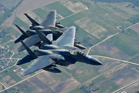 F-15Cs of the U.S. 48th Air Expeditionary Group fly Baltic rotations. Like Rick von Berckefeldt’s C model, they are air-to-air only: a singular threat in NORAD airspace, but a subtle signal in Europe that ground troops needn’t fear.