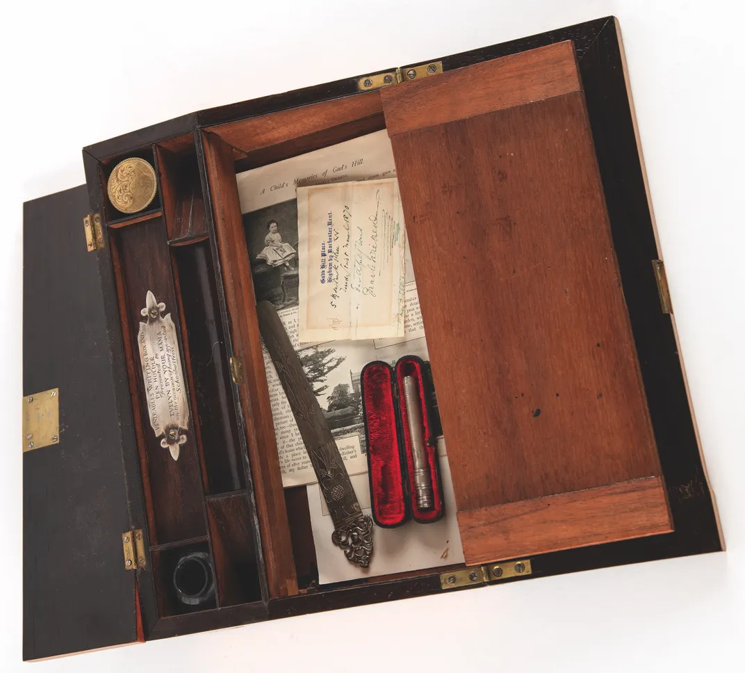 Old travel writing desk