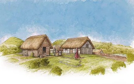 The Beckery monastery as it would have looked in the fifith century