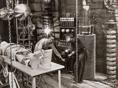 The laboratory where Frankenstein's monster is created in the 1931 film.