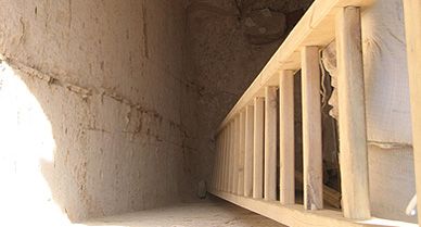 The entrance to the new found tomb was hidden for more than 3,000 years beneath the remains of ancient workmen's huts.