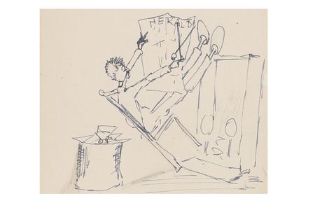 Poultney Bigelow. Sketch by Poultney Bigelow for Edith Weir (detail), 1884 April 18. Weir family papers. Archives of American Art, Smithsonian Institution.