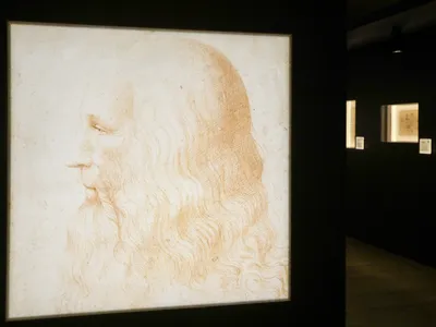 A free exhibition in Washington, D.C., shows 12 pages from the multi-volume collection of Leonardo da Vinci&#39;s notebooks called the Codex Atlanticus. 