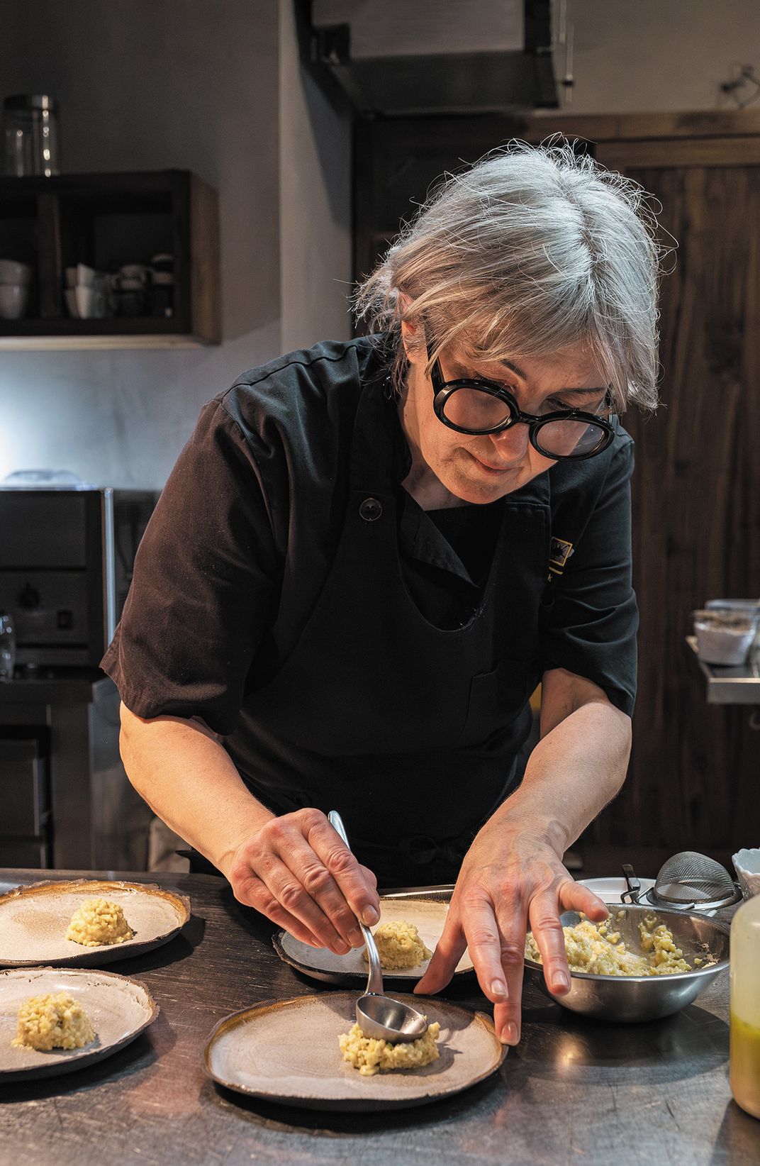 Chef Martina Breznik assembles a dish
