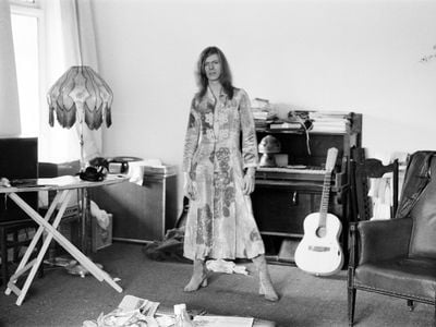 David Bowie in the dress he wore on the&nbsp;cover of The Man Who Sold the World