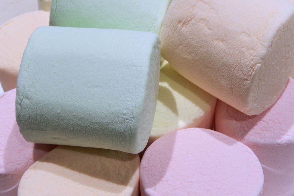 Piles of marshmallows