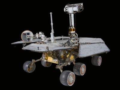 The Mars Exploration Rover (MER) Surface System Test-Bed (SSTB) is nearly identical to the MER twin rovers Spirit and Opportunity that landed on Mars in 2004. Photo by Mark Avino, Smithsonian National Air and Space Museum (NASM2020-00501).
