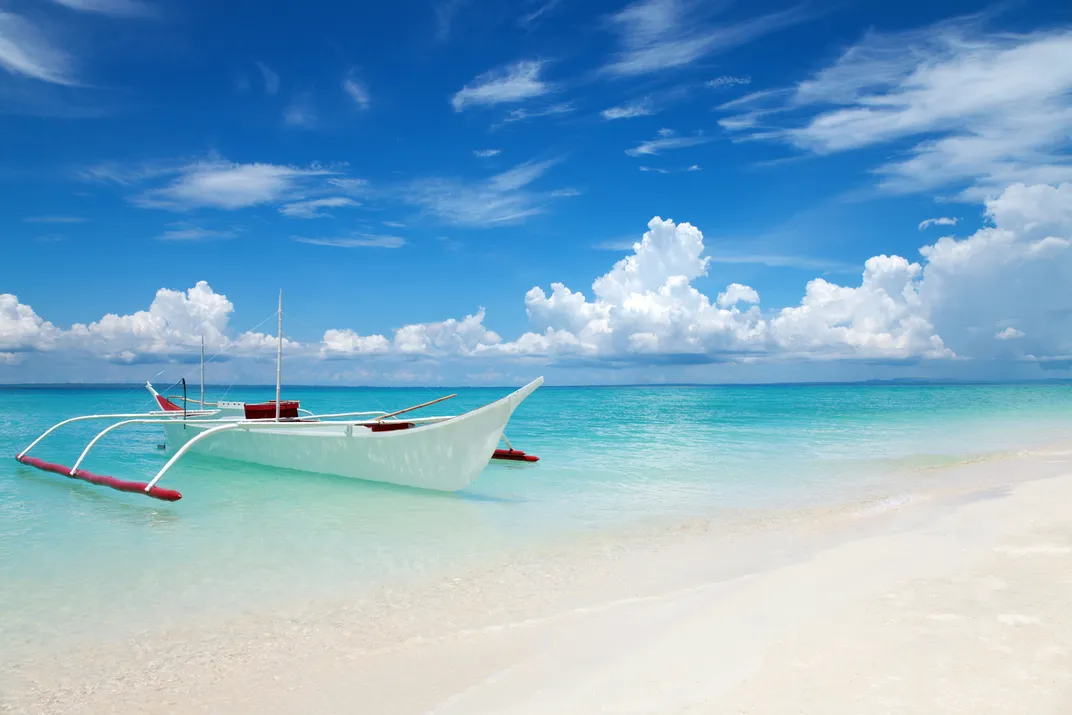 Evocative beach in the Philippines
