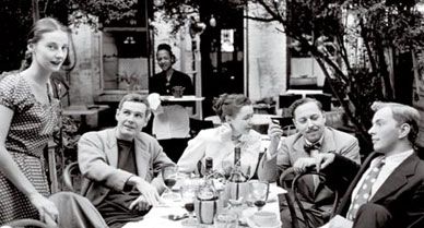 Creativity Manhattan style, from left: Le Clercq, Windham, Johnson, Williams and author Vidal, with Virginia Reed (rear).