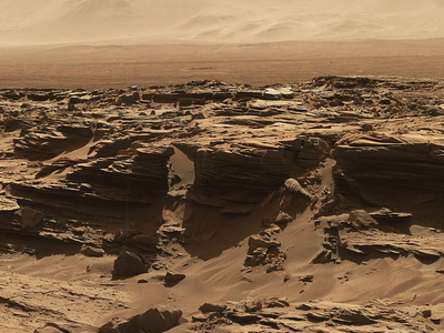 Murray Buttes may look like an earthbound mesa, but there's a difference: It's on Mars.