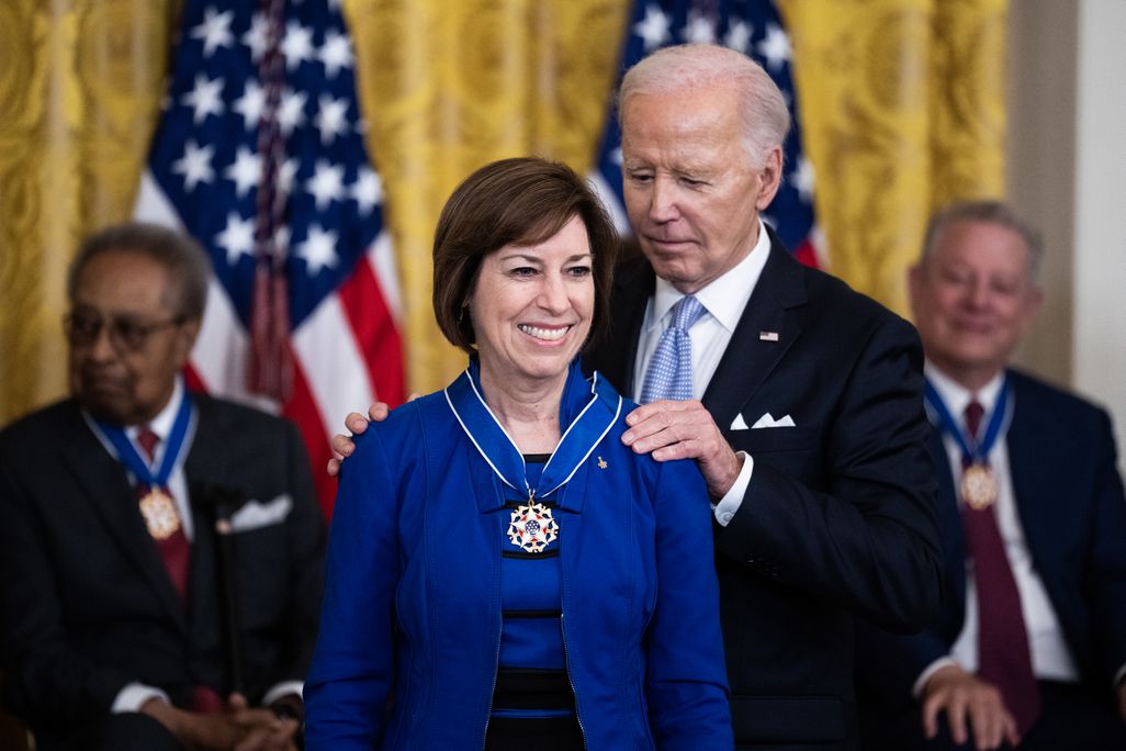 President Joe Biden awards Ellen Ochoa the Presidential Medal of Freedom