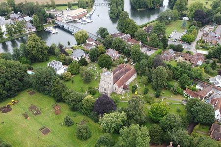 The excavation site lies next to Holy Trinity Church in the English village of Cookham.