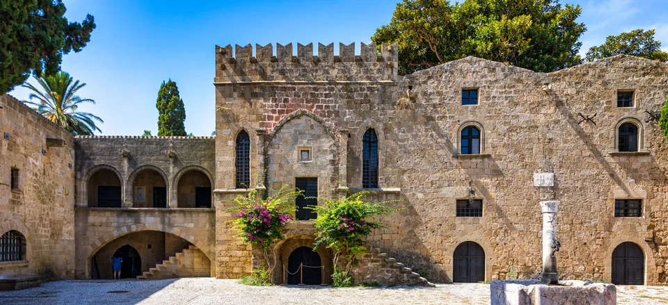  Medieval square in Rhodes, Greece 