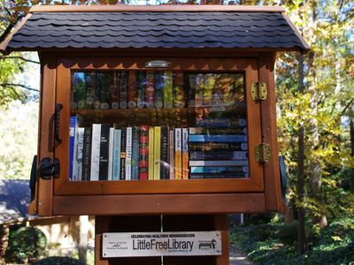 A Little Free Library in Sandy Springs, Georgia.