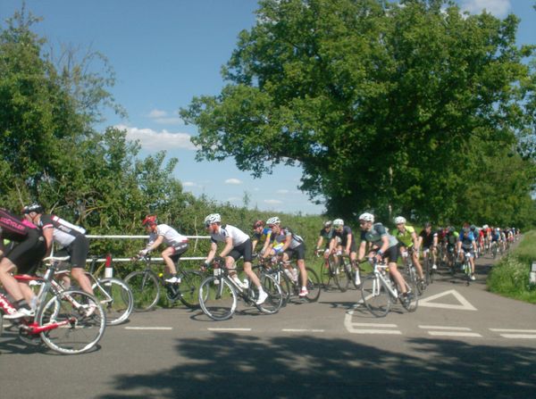 The Tour of Britain, passing near Haddon, Peterborough, Cambridgeshire, England thumbnail