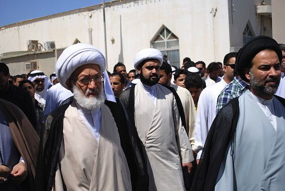 Clerics take part in a protest against innocence of Muslims, an anti-Islamic film