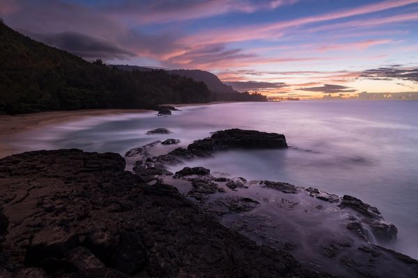 Long Exposure at twilight on the north shore of Kaua'i thumbnail