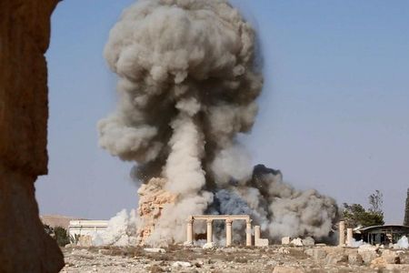 ISIS destroyed the Temple of Baalshamin in Syria in 2015. 