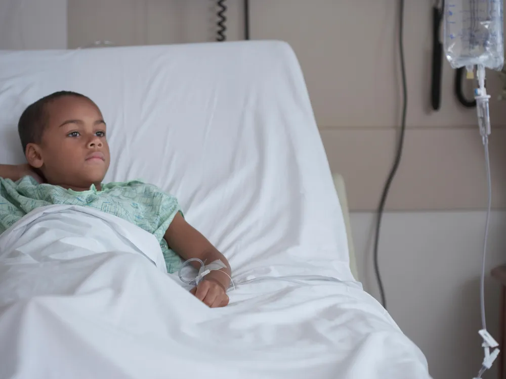 child in hospital