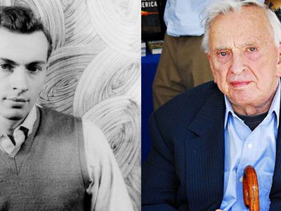 Gore Vidal: Left in 1948 (Image: Library of Congress) Right, in 2008