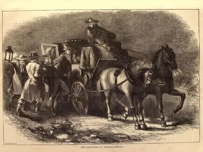 An illustration of William Morgan&#39;s abduction