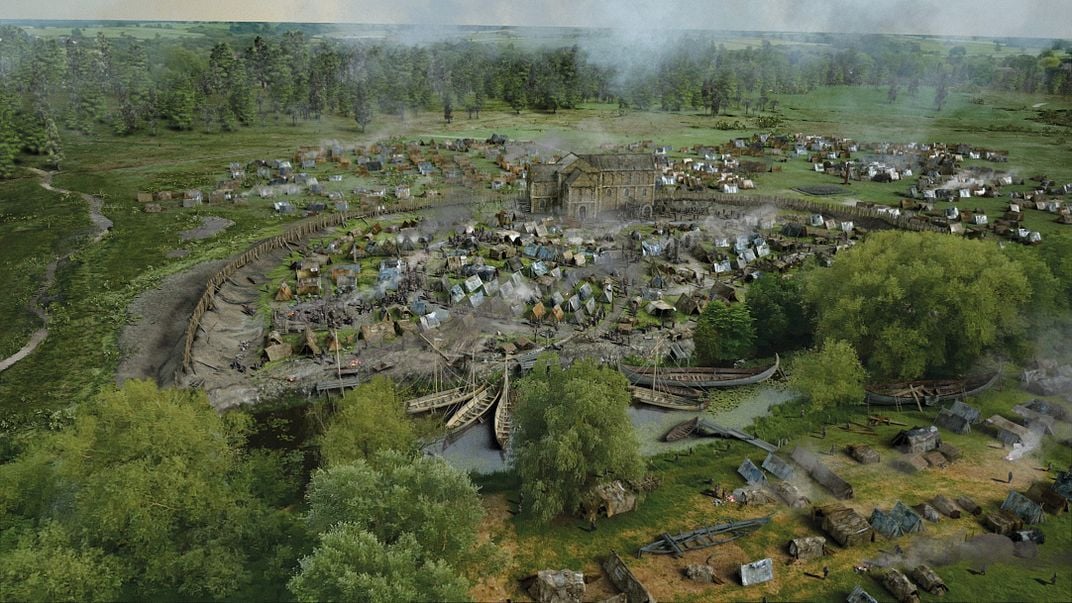 Depiction of Repton Viking Settlement