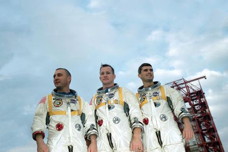 The Apollo 1 astronauts—(opposite, from left) Gus Grissom, Ed White, and Roger Chaffee—perished in a fire during a pre-flight test on January 27, 1967.