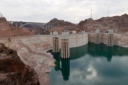 Lake Mead generates electricity and supplies water to 25 million people in Western United States.