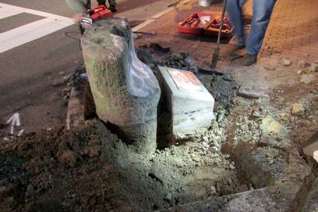 City officials removed the stone, which commemorates a site where enslavers sold African Americans into slavery, on June 5, 2020.
