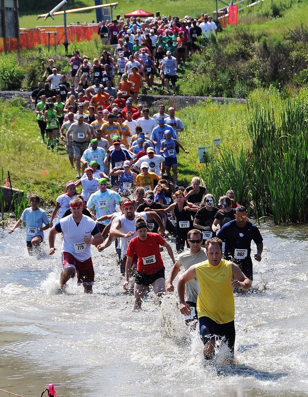 THE START OF THE SHAWNEE MOUNTAIN'S FIRST MUD RUN, IS THROUGH LOW LAKE
