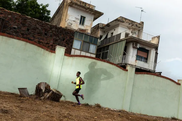 Asylum Seeker Lamin During Warm-up thumbnail