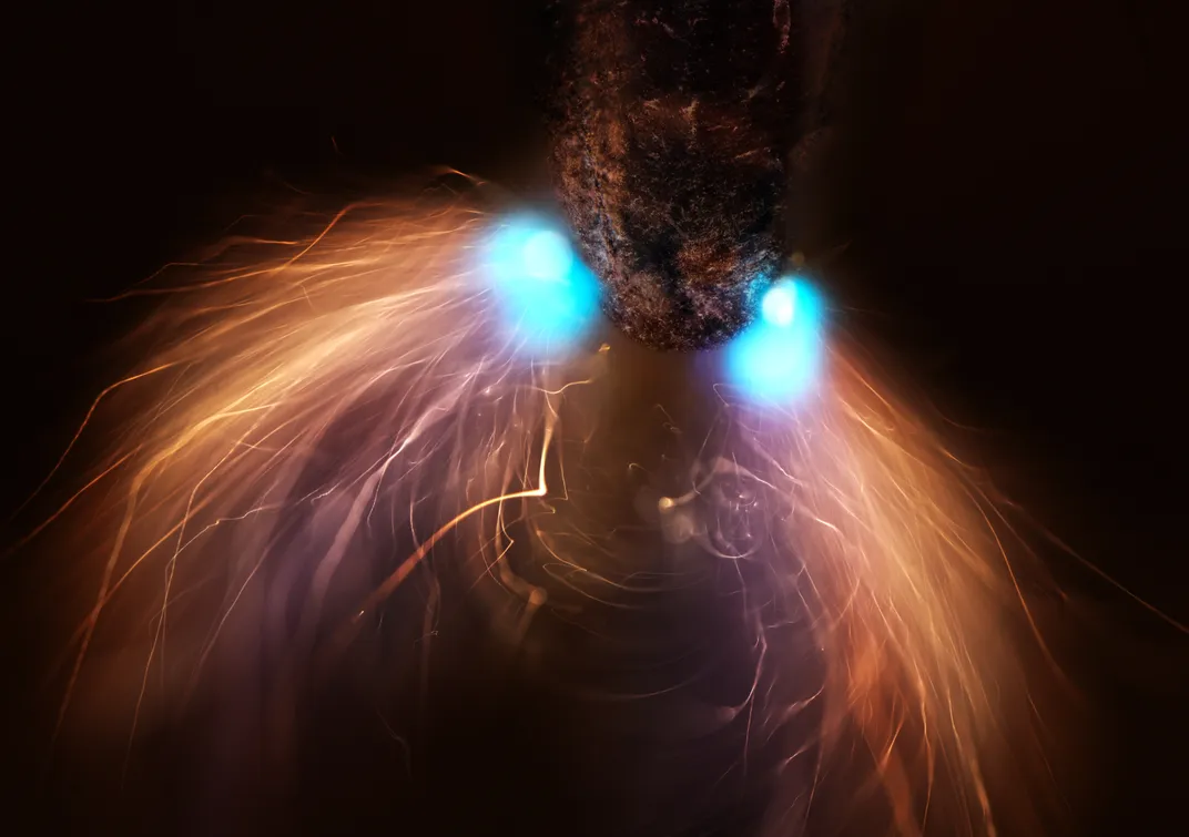 Pencil lead exposed to electrical discharge