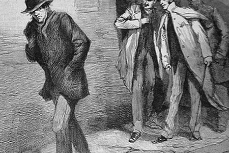 One of a series of images from the Illustrated London News for October 13, 1888 carrying the overall caption, "With the Vigilance Committee in the East End".