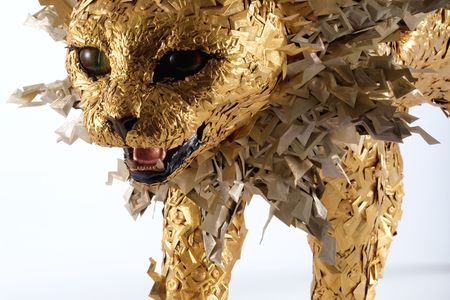 Taiichiro Yoshida&#39;s metal sculpture of Jolteon