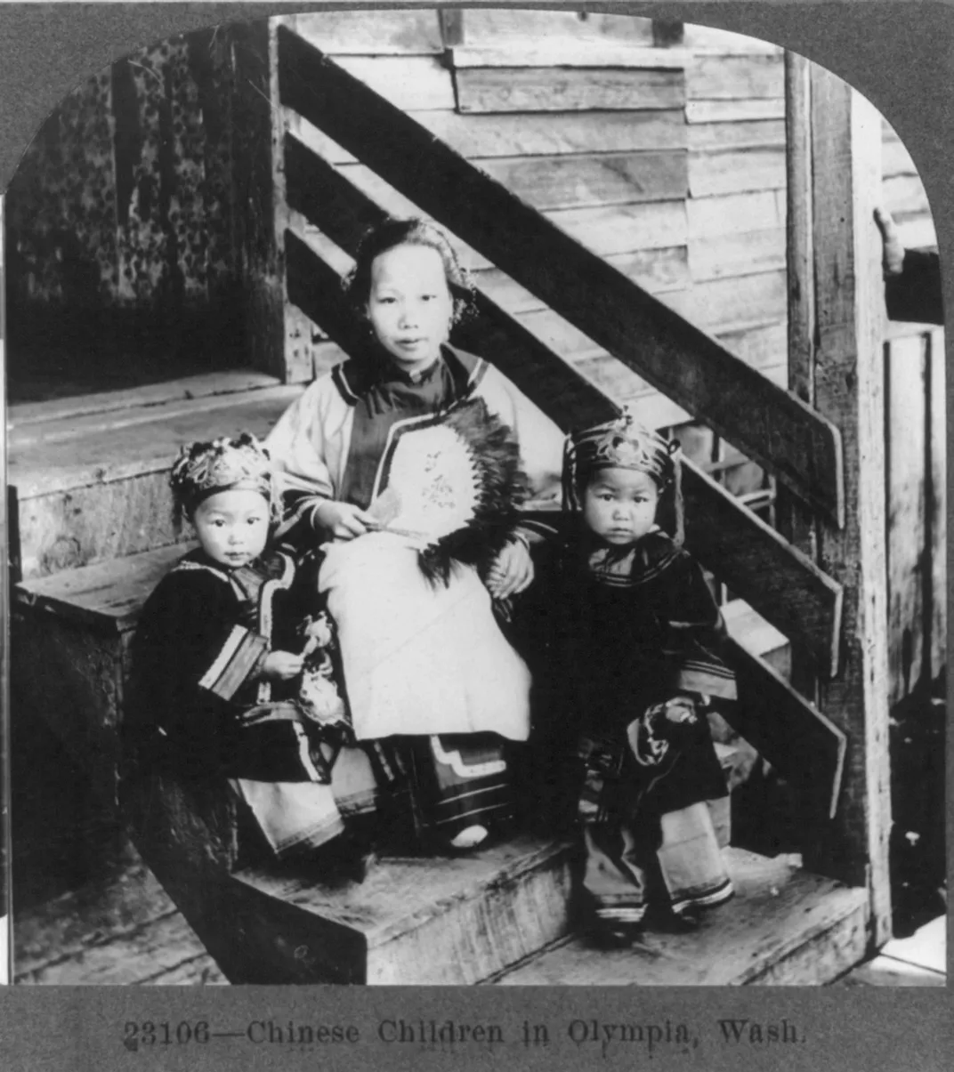 Chinese children in Olympia, Washington, circa 1919