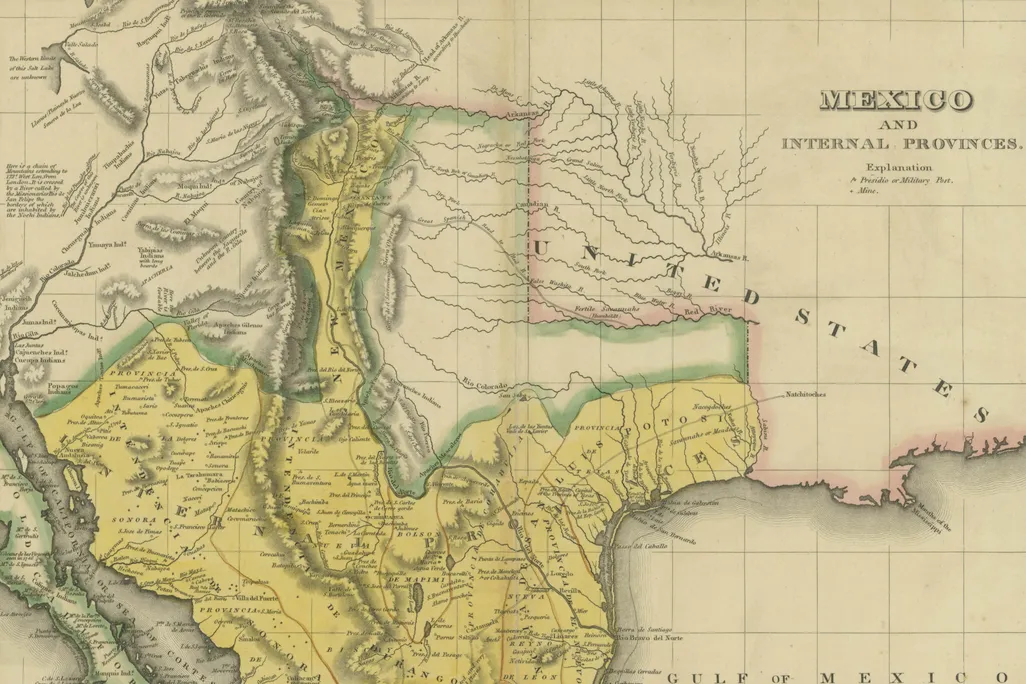 Map of Mexican Texas