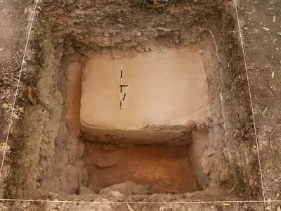 When researchers excavated part of the ball court, they found a mysterious structure beneath it.