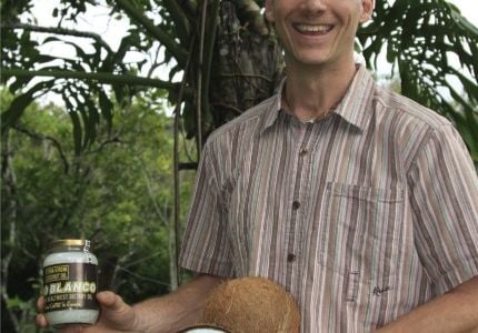 American Carl Nordeng relocated several years ago to Vilcabamba, Ecuador, where he is now making his own coconut oil.