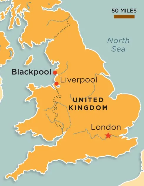 Blackpool England map